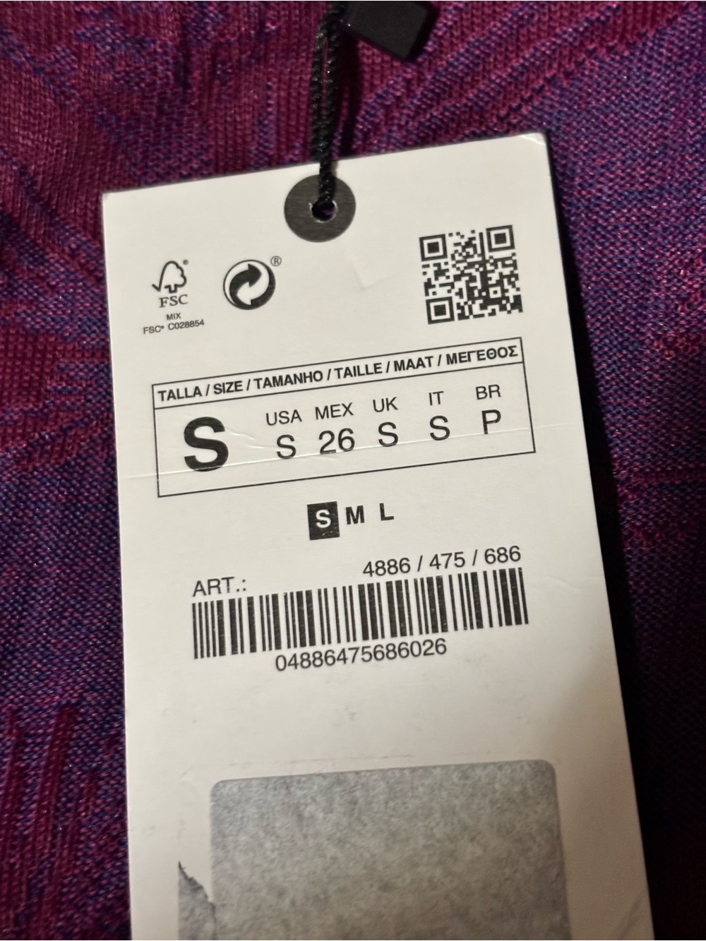 Zara Textured Floral Cutout Midi Dress Purple Pink Size Small NWT - Picture 12 of 14